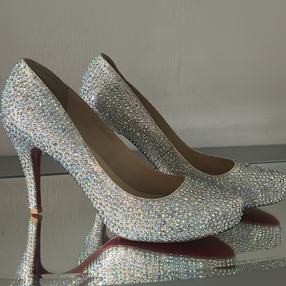Aurora Boreale Crystal red bottoms high heels Size 40 (US 9) - Picture 1 of 12